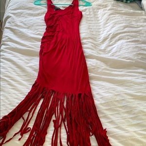 Red Fringe Dress